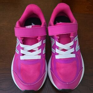 New Balance Pink and White Sneakers with Velcro Strap